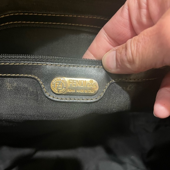 Vintage Fendi Pequin Striped Large Handbag - Picture 9 of 13